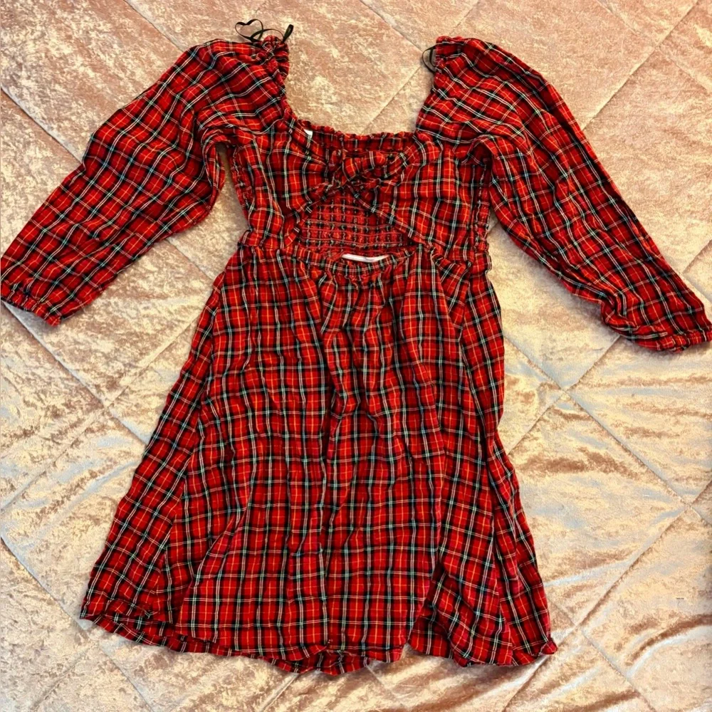 Old Navy Red Plaid Kids Dress